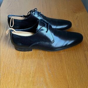 Italian Men's Black Leather Dress Shoes